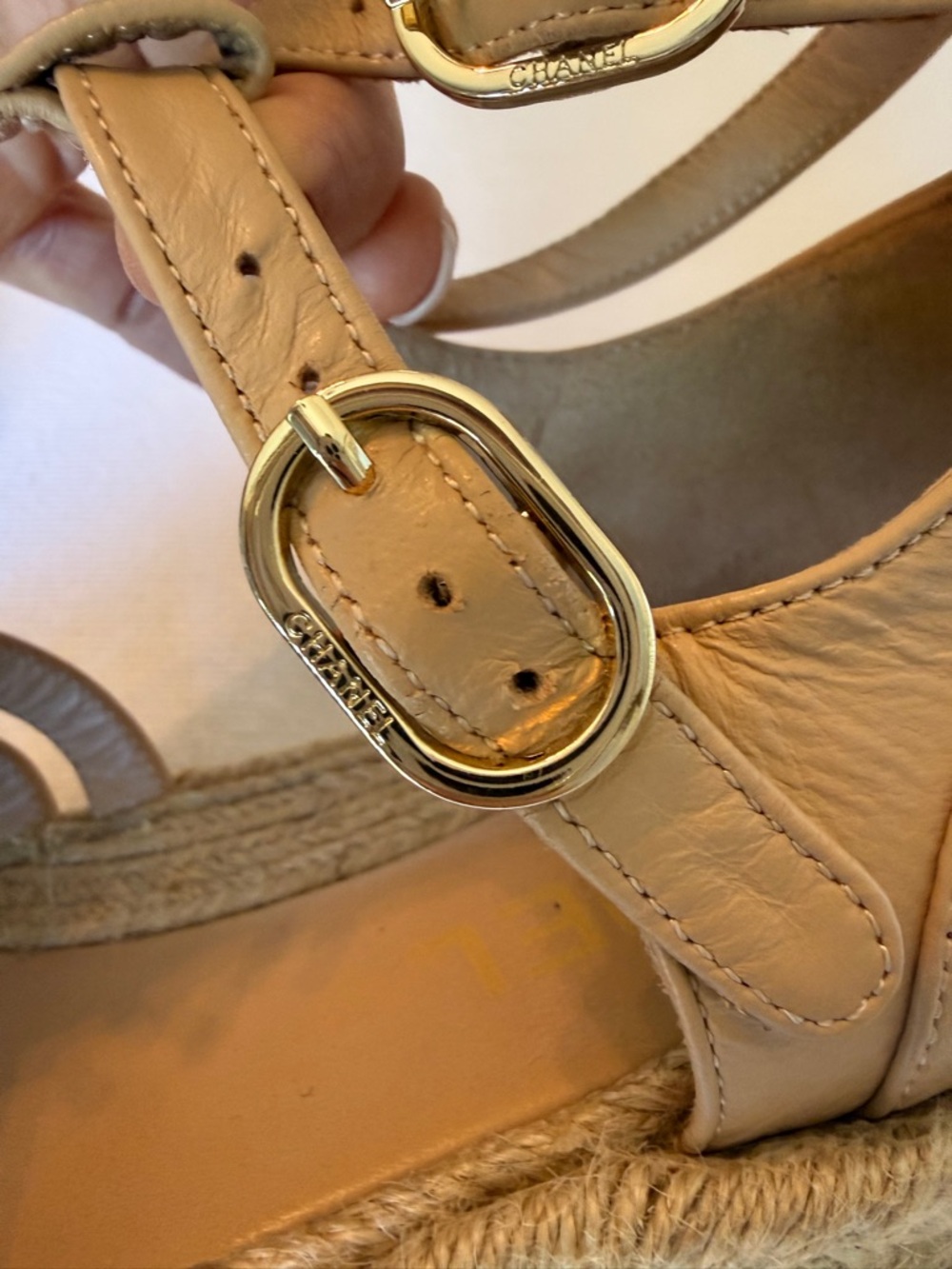 CHANEL Beige Strappy Espadrille Fisherman Sandals - Picture 3 of 14